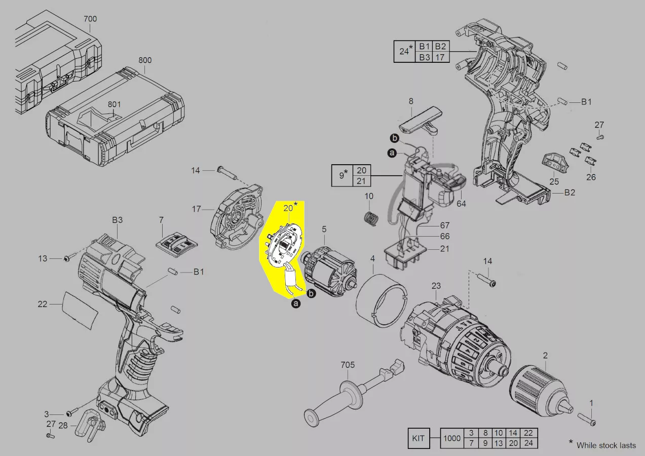 couronne porte balais charbon réf. 4931448223 Milwaukee
